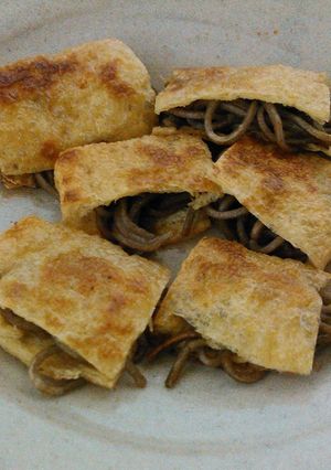 焼き和そばの油揚げはさみ焼き-レシピのメイン写真