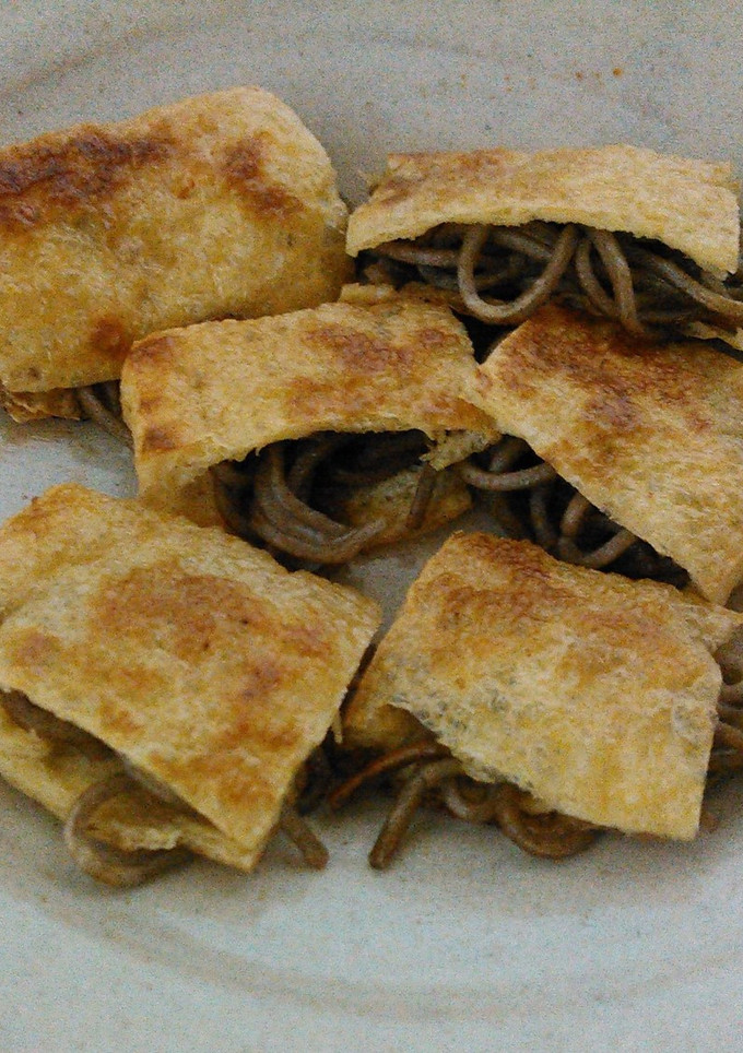 焼き和そばの油揚げはさみ焼き-レシピのメイン写真