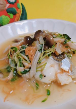 レンチン・白身魚と野菜の酒蒸し-レシピのメイン写真