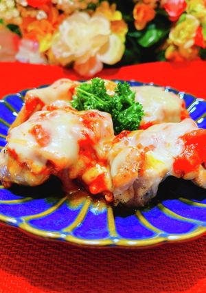 簡単メイン＊チキンピザソースチーズ-レシピのメイン写真
