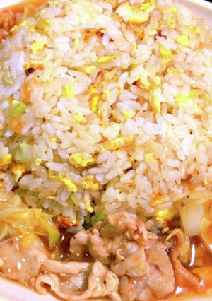 がっつり旨!豚肉とキャベツの餡かけ炒飯-レシピのメイン写真
