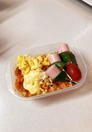 簡単オムライス弁当-レシピのメイン写真