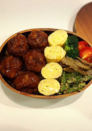 のっけ弁当2022.05.11肉だんご-レシピのメイン写真