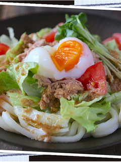 レタスとツナのごまドレサラダうどん-レシピのメイン写真