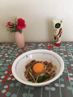 私の創作生ハムユッケ-レシピのメイン写真