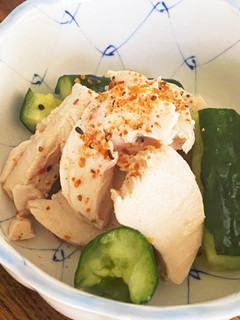 サラダチキンと叩きキュウリの和風マリネ-レシピのメイン写真