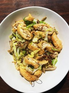 野菜と油揚げのマヨ麺つゆおかか炒め-レシピのメイン写真