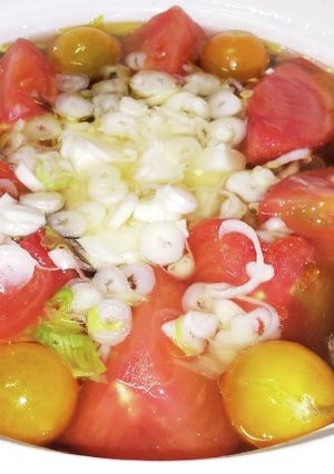 レタスとトマトいっぱいの温野菜風鍋-レシピのメイン写真