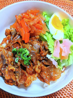 牛カルビ焼肉丼-レシピのメイン写真