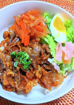牛カルビ焼肉丼-レシピのメイン写真