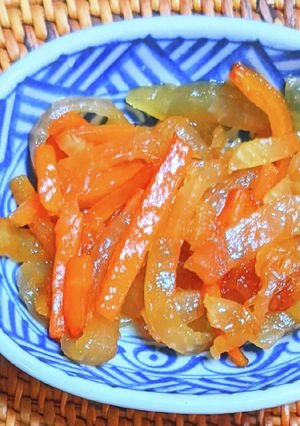 人参と大根の麺つゆ煮-レシピのメイン写真