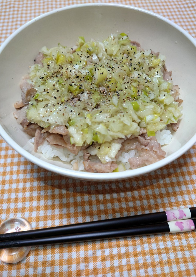 簡単☆お手軽ネギ塩豚丼♩-レシピのメイン写真