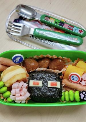 マイクラ〜エンダーマン、キャラ弁-レシピのメイン写真