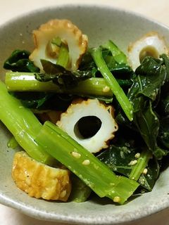 簡単おかず:ちくわとほうれん草ナムル-レシピのメイン写真