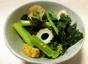 簡単おかず:ちくわとほうれん草ナムル-レシピのメイン写真