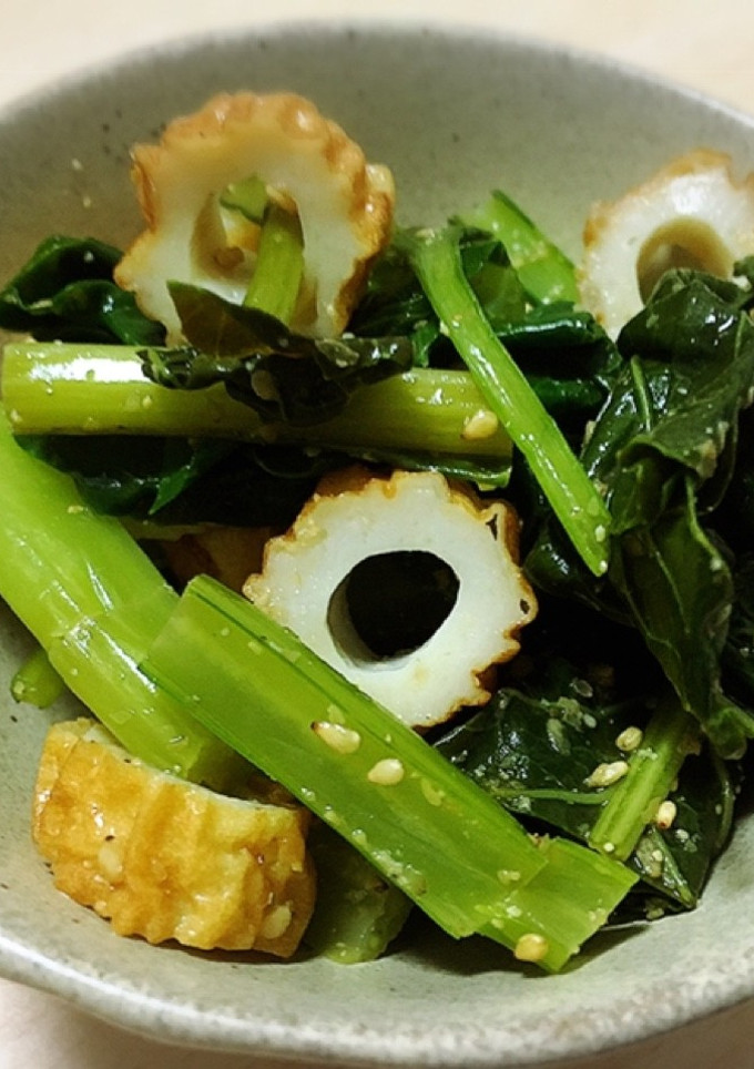 簡単おかず:ちくわとほうれん草ナムル-レシピのメイン写真