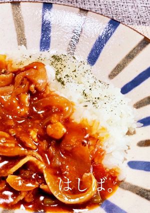 残ったトマト煮込みでハヤシライス-レシピのメイン写真
