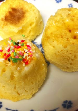 お手軽♪レンチンでHM蒸しケーキ-レシピのメイン写真