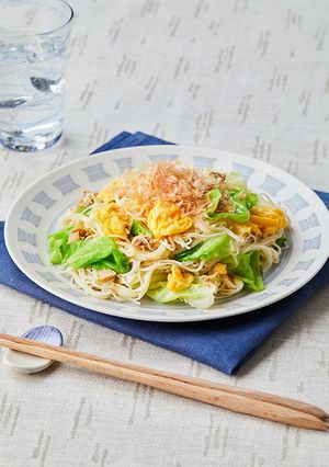 ツナとキャベツのそうめんチャンプルー-レシピのメイン写真