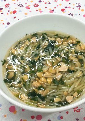 離乳食☆納豆とほうれん草のにゅうめん-レシピのメイン写真