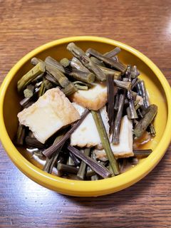 わらびと厚揚げの煮物-レシピのメイン写真