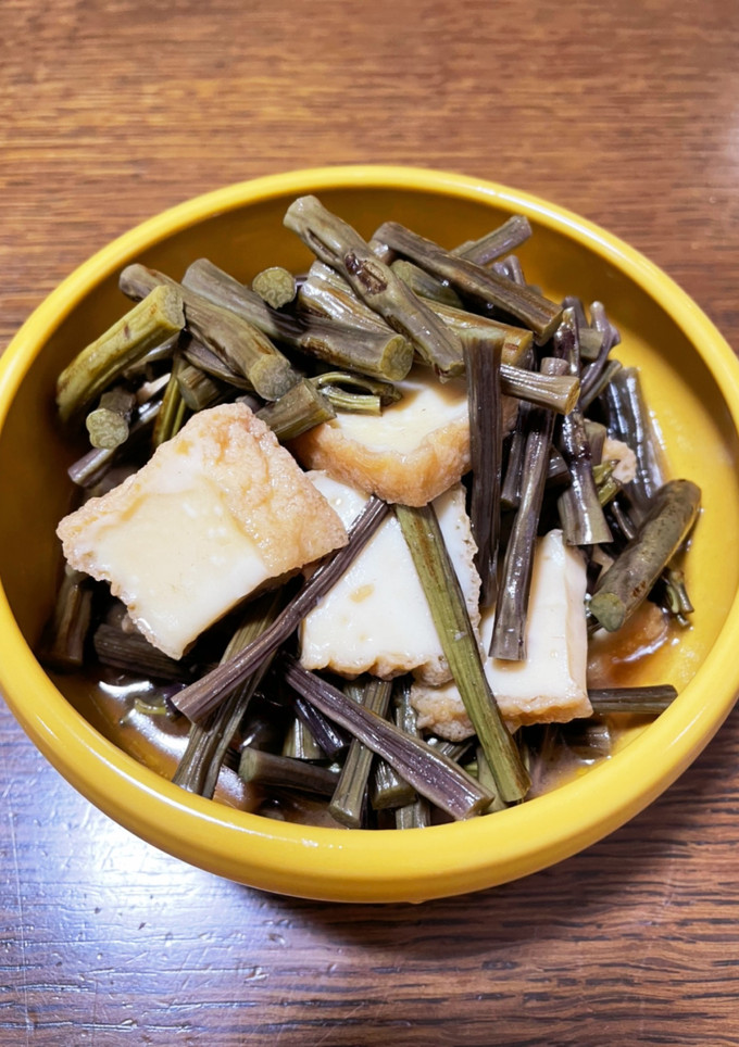 わらびと厚揚げの煮物-レシピのメイン写真