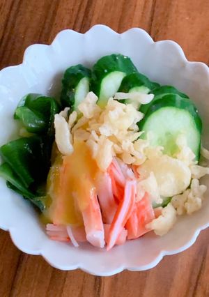 天かすとワカメの酢みそかけ-レシピのメイン写真
