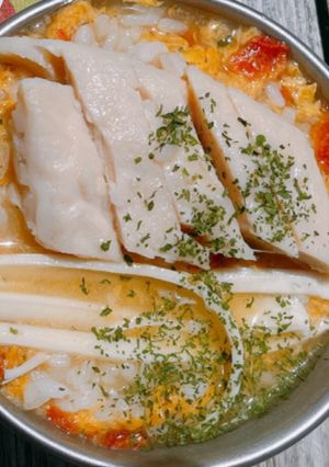 サラチキチーズのトマ玉スープ-レシピのメイン写真