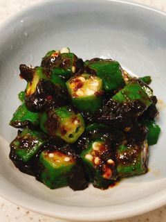 海苔の佃煮アレンジ♪オクラわさび和え-レシピのメイン写真