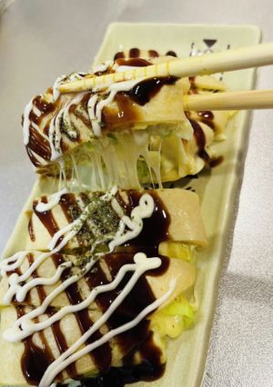 カリもっち生地！チーズ伸びるお好み焼き！-レシピのメイン写真