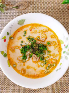 豆乳担々スープで食べるオートミールご飯-レシピのメイン写真