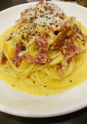 濃厚簡単カルボナーラ　家にある物で-レシピのメイン写真