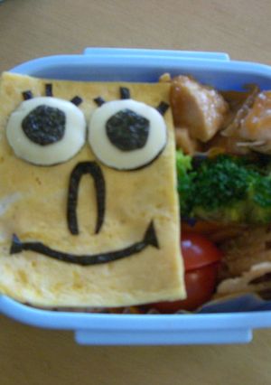 キャラ弁　スポンジボブ☆-レシピのメイン写真