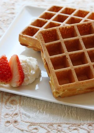 米粉でアメリカンワッフル♡カロリー控えめ-レシピのメイン写真