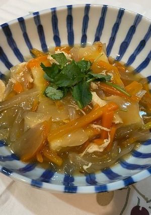 揚げ高野豆腐の野菜あんかけ-レシピのメイン写真