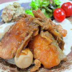 รูปของ 鮭とうずらと舞茸の生姜煮