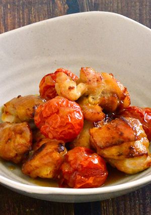 トマトと鶏肉のグリル みそドレッシング風-レシピのメイン写真