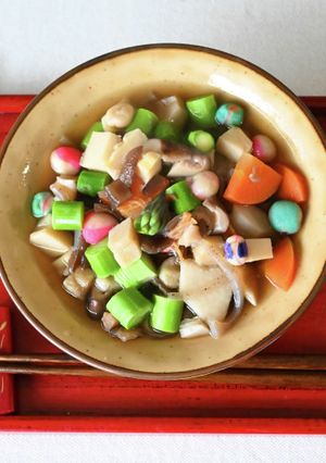 アスパラ入り、会津の郷土料理「こづゆ」-レシピのメイン写真