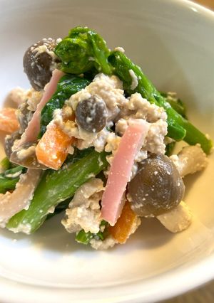 野菜なら大抵なんでもOKなナッツ系白和え-レシピのメイン写真