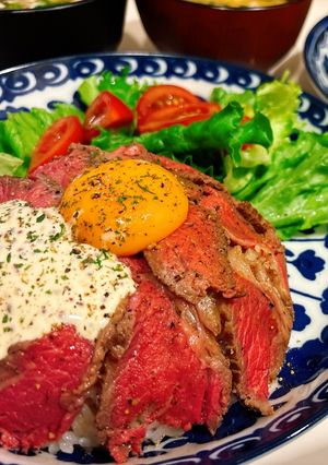 ローストビーフ丼♡神マヨソース-レシピのメイン写真