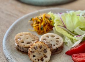 青じそ香る♪れんこんのはさみ焼き-レシピのメイン写真