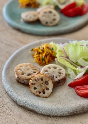 青じそ香る♪れんこんのはさみ焼き-レシピのメイン写真