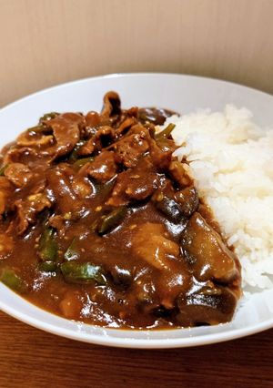 なすとピーマンと豚こま肉で簡単野菜カレー-レシピのメイン写真