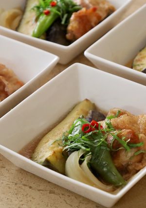ジューシー♪鶏肉となすの揚げびたし-レシピのメイン写真