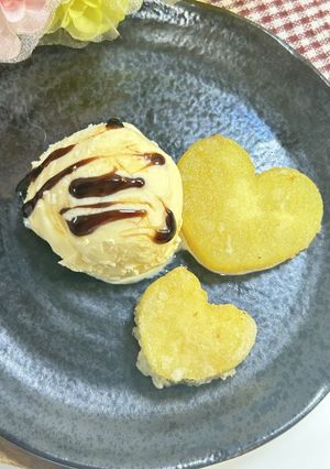 溢れる蜜のさつまいも天とアイスクリーム💖-レシピのメイン写真