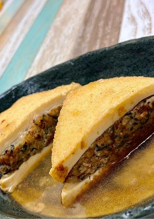 厚揚げの肉詰め煮-レシピのメイン写真