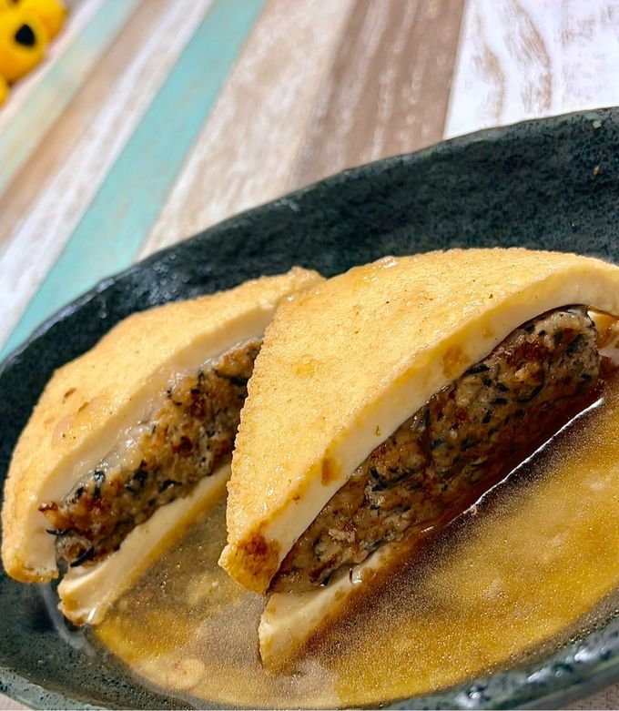 厚揚げの肉詰め煮-レシピのメイン写真