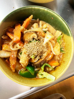 レンジ肉無チクワボンゴレパスタ味野菜炒め-レシピのメイン写真