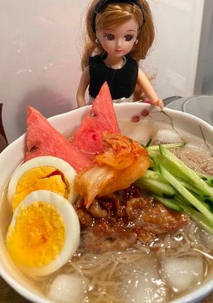 リカちゃん♡ふるる冷麺(市販でお手本)-レシピのメイン写真