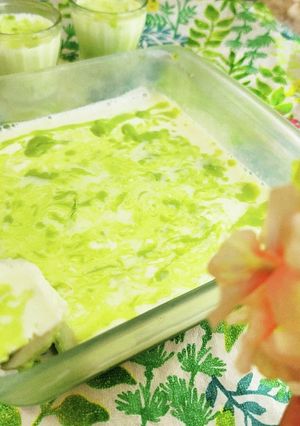 簡単牛乳消費♪抹茶ミルクマーブル寒天-レシピのメイン写真